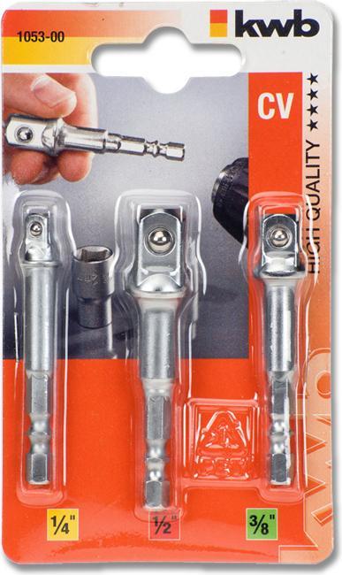 Productafbeelding kwb Adapterset 3-delig 1/4-1/2-3/4 Z