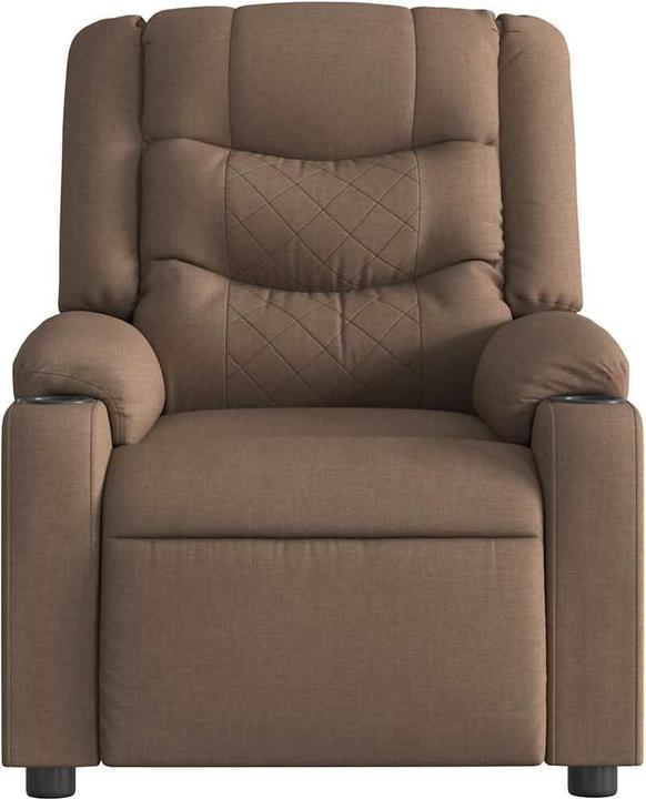 Actual product image vidaXL Massage chair electric brown fabric