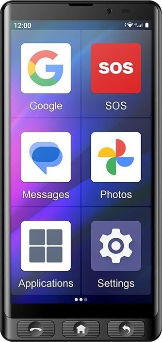 Maxcom Smartphone für Senioren MS601 4G (transparentes Etui, 4G)