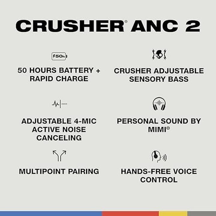 Actual product image Skullcandy Crusher ANC 2 Wireless Headphones (ANC, 60 h, Wireless)