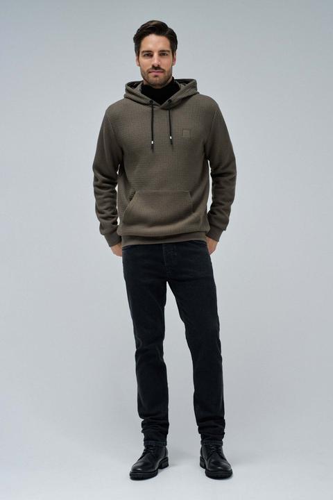 Produktbild Salsa Jeans Kapuzenpullover Textured Hoodie W/ Logo Patch (S)