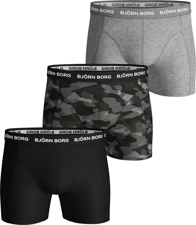 Actual product image Björn Borg Boxershorts Casual Stretch 'BB Shadeline (S, pack of 3)