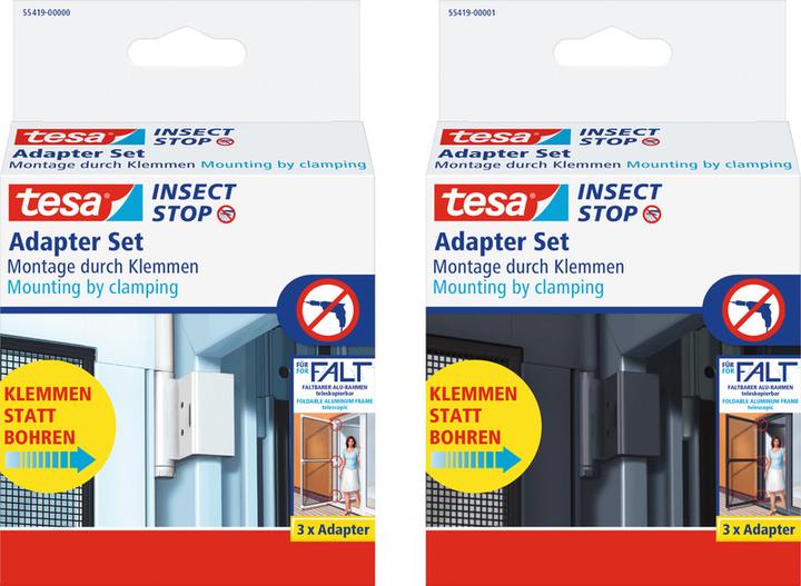 Actual product image tesa FALT insect screen adapter for doors, door clamp for mounting without drilling or screwing