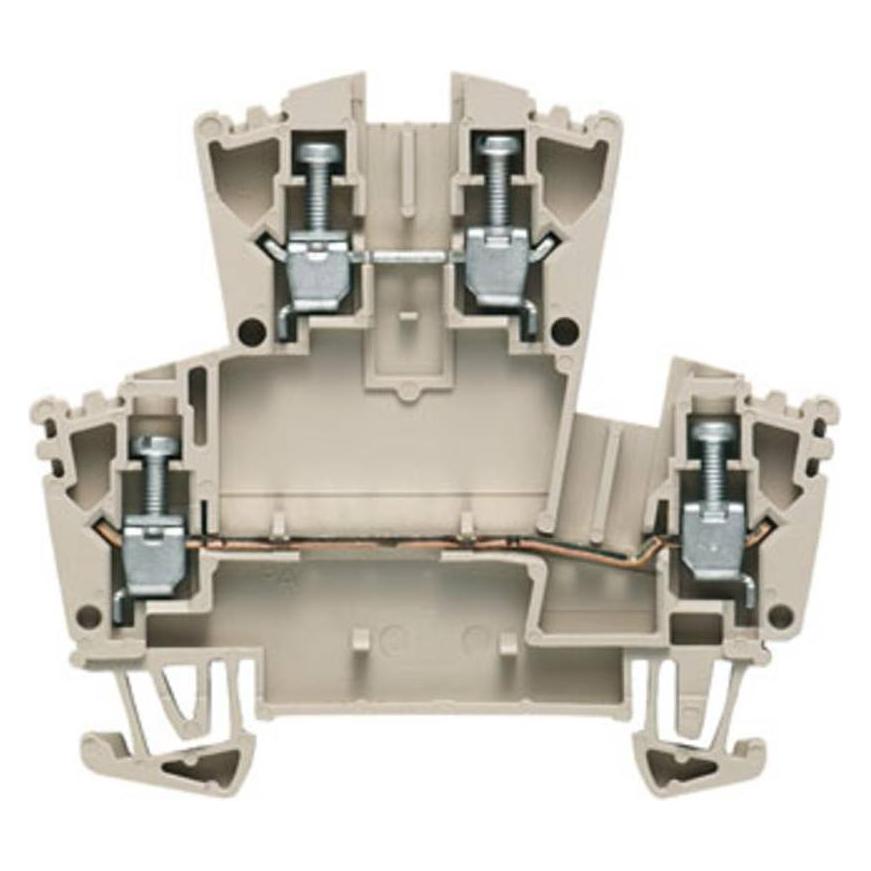 Weidmüller Marrone Morsetto A Vite Wdk 2,5 Doppio Livello, Accessori Di Elettronica + Alloggiamento,
