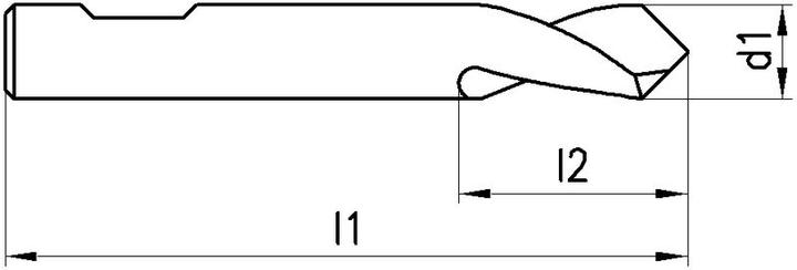 Actual product image BRW NC spotting drill 90° HSS-E, Futura, with flat (8 millimetres)
