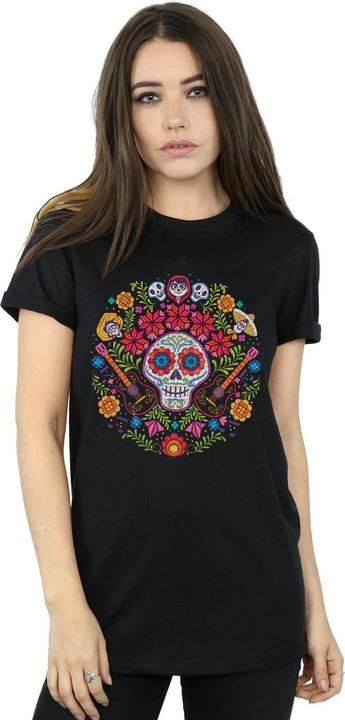 Immagine prodotto Disney Coco Embroidered Skull Print Maglietta Ampia Donna (4XL)