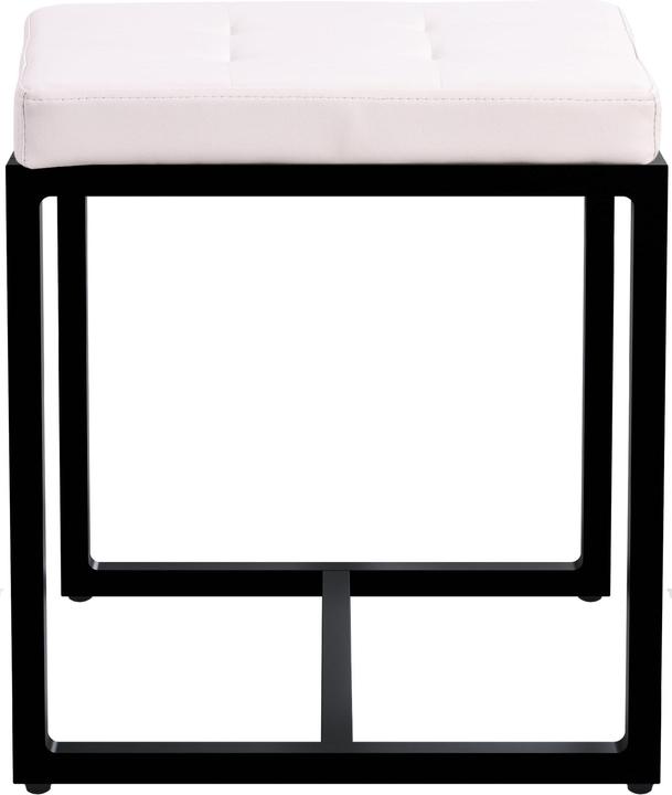 Actual product image CLP Barci stool with upholstery and black iron frame