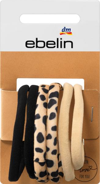 Image du produit dm ebelin Ebelin, bandeaux pour cheveux, look léopard, 6 pièces (Élastiques à cheveux)