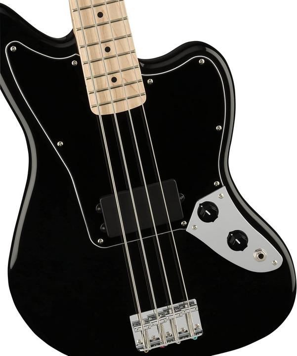 Actual product image Squier Affinity Series Jaguar Bass H Black MN electric bass guitar (Electric bass, Body: poplar wood, Fingerboard: maple wood, Neck: maple wood)