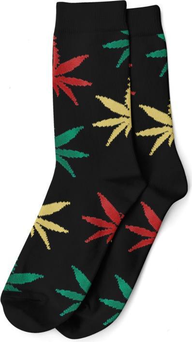 Actual product image R420 Long Socks Size 40-45 Black/Rasta (40 - 45)