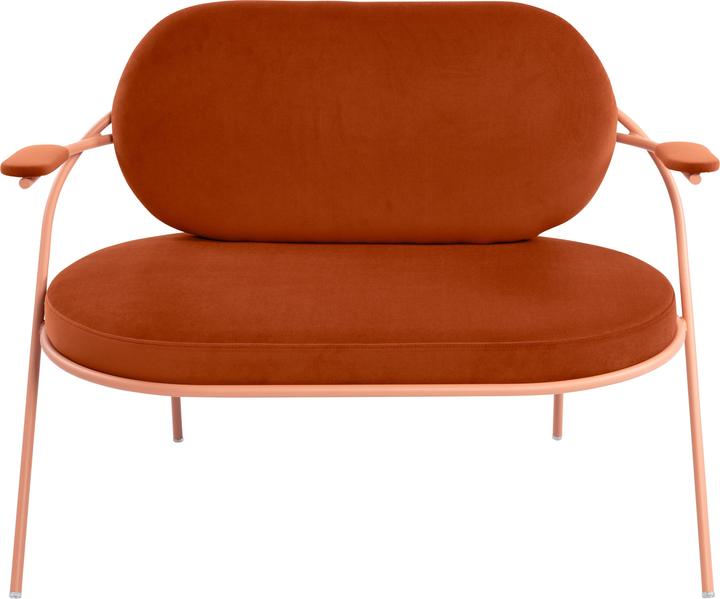 Actual product image Paperflow 2-seater sofa SATURNE rust pink fabric