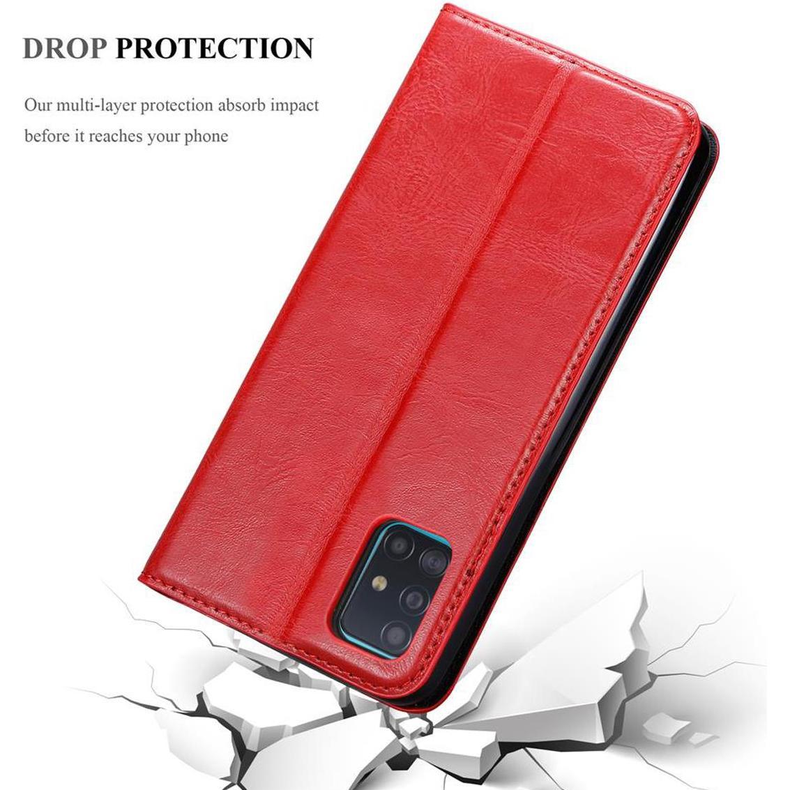 Thumbnail - Cadorabo Book Invisible Magnet Cover (Samsung Galaxy A51 5G), Smartphone Hülle, Rot