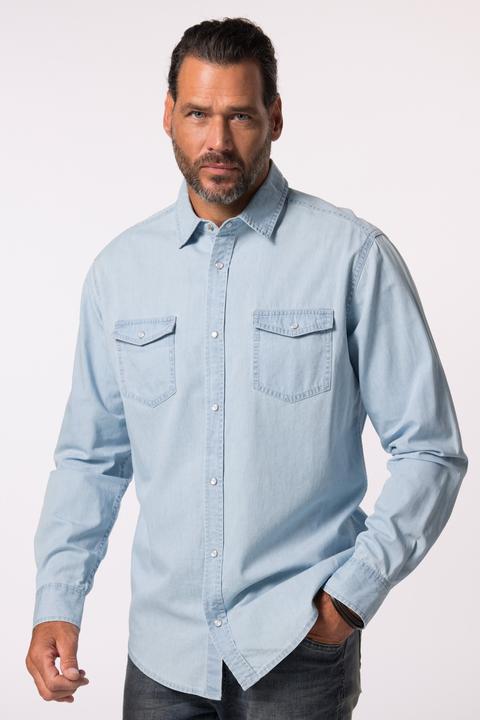 Actual product image JP1880 JP 1880 Jeanshemd, Langarm, Kentkragen, Modern Fit (8XL)