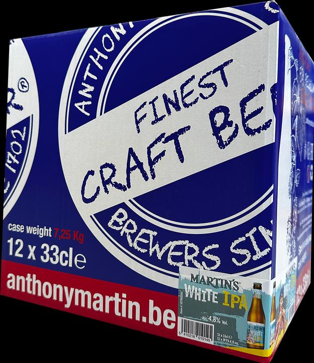Actual product image Martin’s Martin's White IPA is a typically Belgian cloudy white beer with the twist of an IPA thanks to the d (12 x 33 cl)