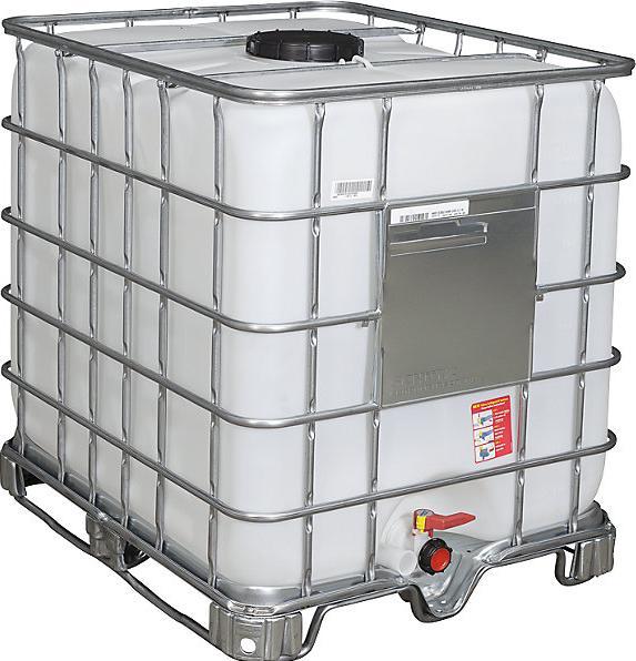 Actual product image kaiserkraft RECOBULK IBC container, on steel skid pallet, NW 225 / NW 50.