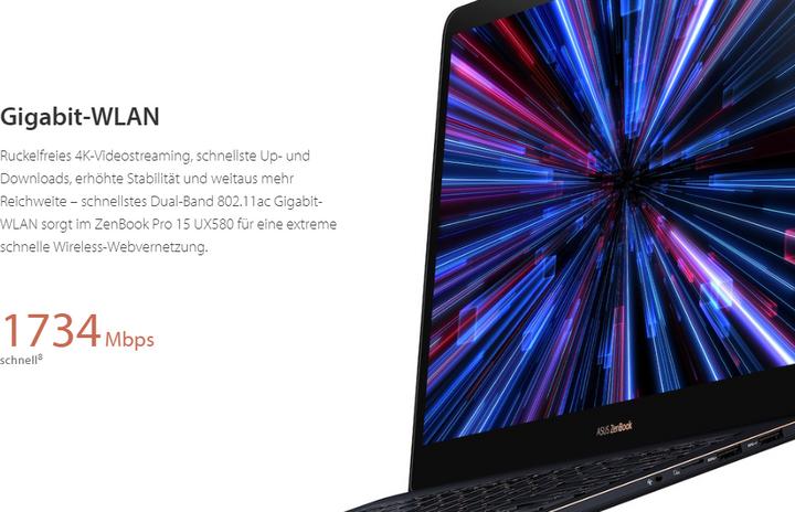Immagine prodotto ASUS ZenBook Pro 15 UX580GD-BN008T (15.60", Intel Core i7-8750H, 16 GB, 512 GB, CH)