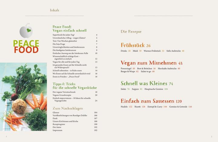 Produktbild Peace Food - Vegan einfach schnell (Deutsch, Ruediger Dahlke, 2015)