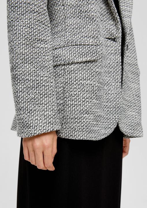 Immagine prodotto S.Oliver Indoor-Blazer Bouclé-Blazer aus Baumwollmix (40)