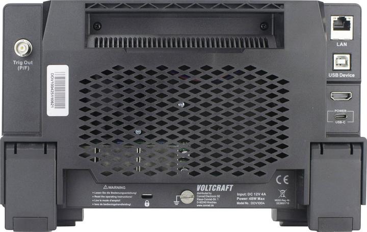 Actual product image Voltcraft DOV1004 Digital-Oszilloskop 100 MHz 4-Kanal 1.25 GSa/s 50 Mpts 12 Bit (CAT II)