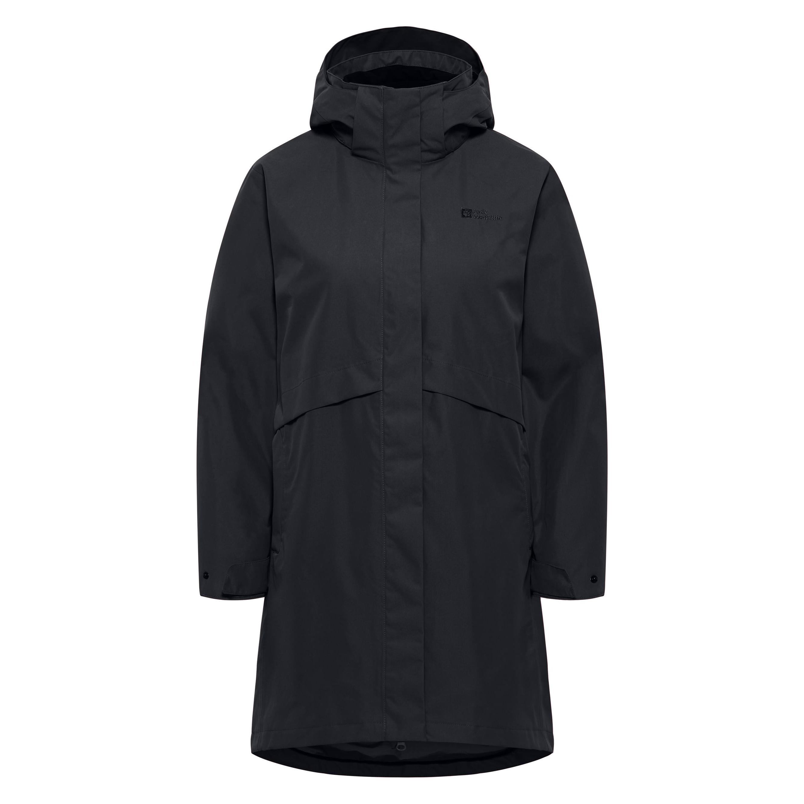 Jack Wolfskin, Damen, Outdoorjacken, Baylight 3In1 Coat W (L), Schwarz, L