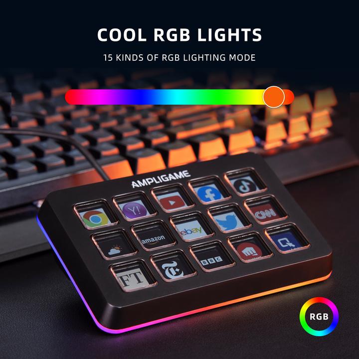 Image du produit Fifine D6 Clavier LCD Contrôleur de bureau programmable avec touches d'affichage LCD