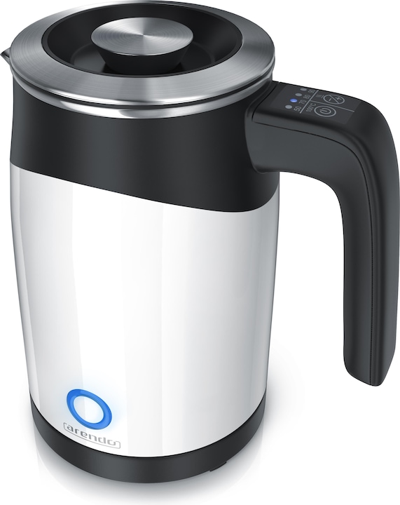 Produktbild Arendo Wasserkocher 0,5 l, 1100 W, Edelstahl Single Reisewasserkocher Mini, Temperatureinstellung, weiss (0.50 l)