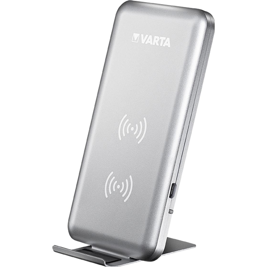 Varta Argento Fast Wireless Charger (10 W), Caricabatteria Senza Fili,