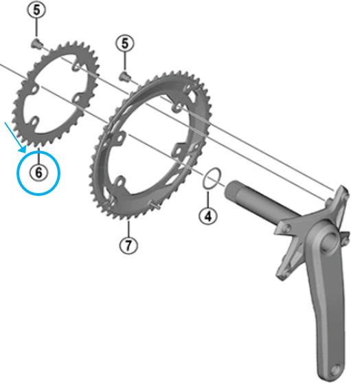 Produktbild Shimano Kettenblatt CUES FC-U6010-2 32 Z (32)
