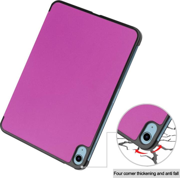 Produktbild Cover-Discount iPad 2022 (10.Gen) - Tri-fold Smart Leder Case violett (iPhone 14 Pro Max)