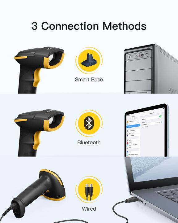 Produktbild Inateck Barcodescanner 54 black (BCST-54 black) (1D-Barcodes, 2D-Barcodes, QR-Code)