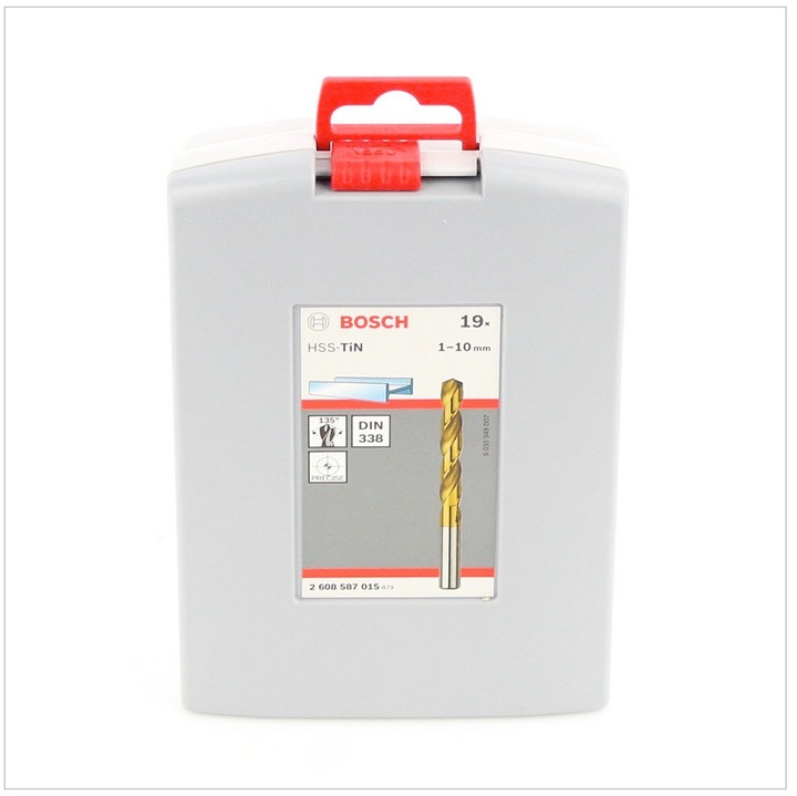Actual product image Bosch Professional Zubehör Metal drill bit set HSS-TiN, ProBox, 19-piece (1 mm, 1.5 mm, 2 mm, 2.5 mm, 3 mm, 3.5 mm, 10 mm, 7 mm, 7.5 mm, 8 mm, 8.5 mm, 9 mm, 9.5 mm, 4 mm, 4.5 mm, 5 mm, 5.5 mm, 6 mm, 6.5 mm)