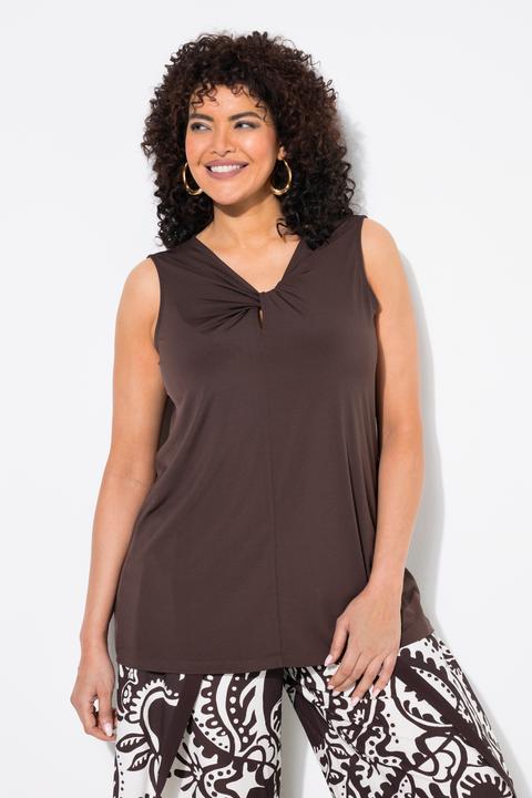 Actual product image Ulla Popken Knotted Neck Tank (62)