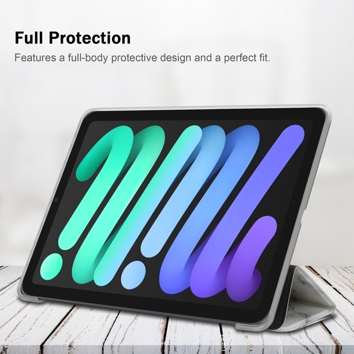 Actual product image Cadorabo Tablet Book Sleeve Colorful Marble (iPad mini 6)