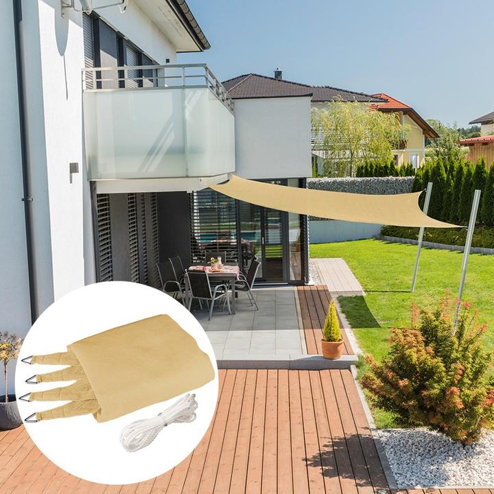 Immagine prodotto Windhager SunSail Capri Square 5m, champagne 225g/m2 (5 x 5 m)