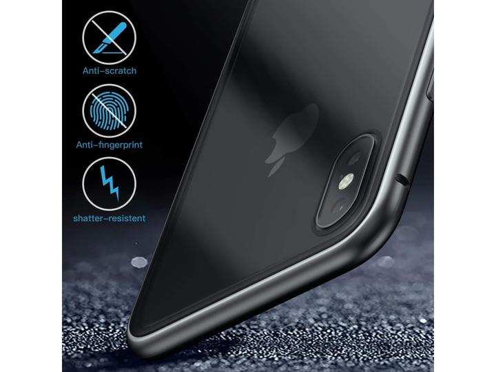 Actual product image G-Case Apple iPhone XS Max Aluminium Magnetic Glass Back Cover Case (Apple iPhone XS Max)
