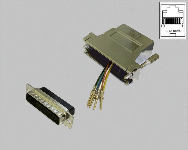 Actual product image BKL Electronic 10121135 Adapter D-SUB plug 25-pin - RJ45 socket 1 pc. single