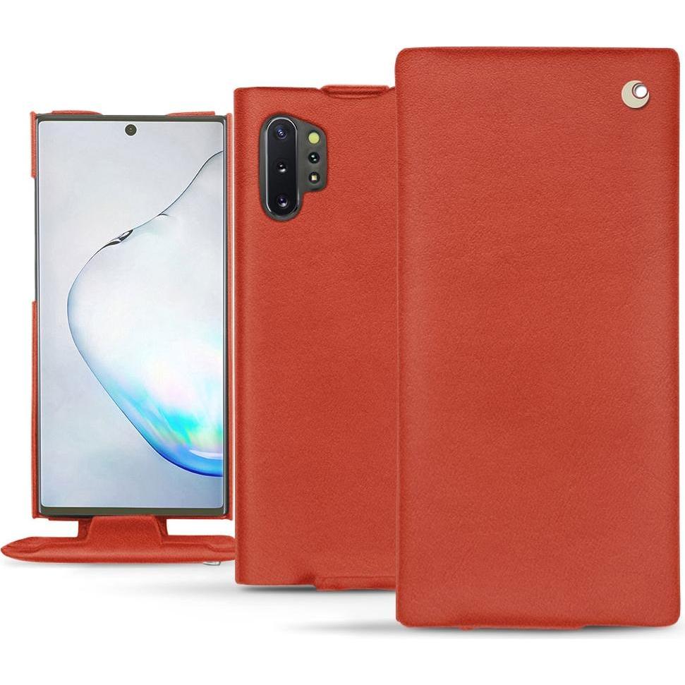 Noreve Lederschutzhülle vertikal (Samsung Galaxy Note 10+), Smartphone Hülle, Orange