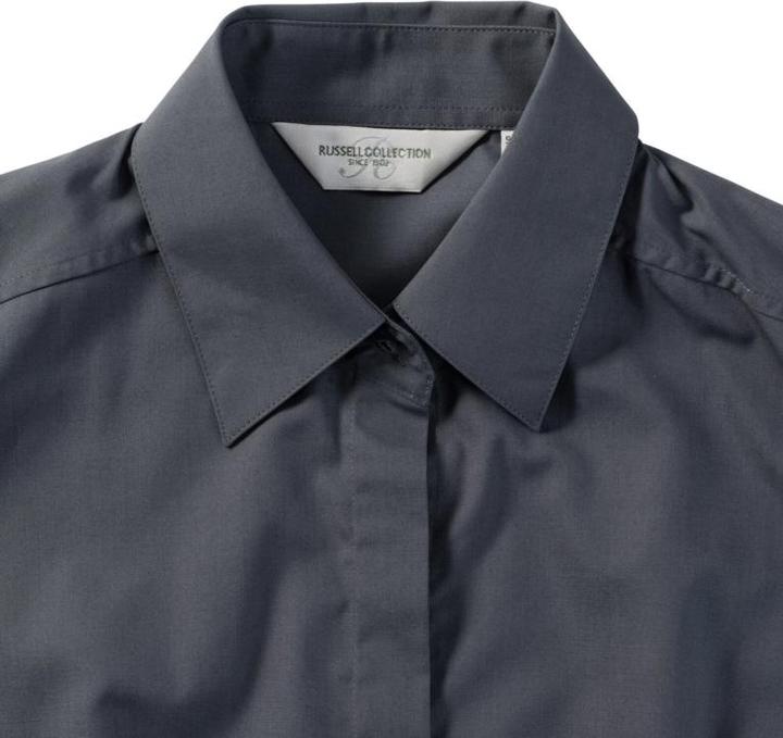 Image du produit Russell Collection Easy Care Fitted Poplin Blouse à manches courtes (XS)