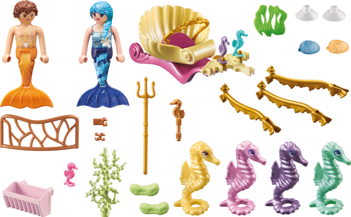 Produktbild Playmobil Meerjungfrauen-Seepferdchenkutsche (71500, Playmobil Princess Magic)
