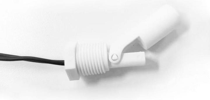 Actual product image RS PRO PP float switch Side mounting, NO contact, -10°C +85°C, with 1m cable