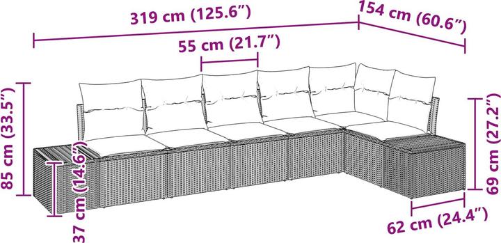 Produktbild vidaXL Gartensitzmöbel