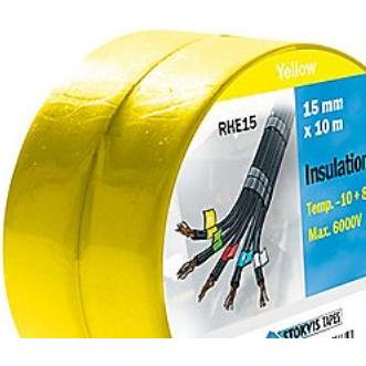 Stokvis Tapes, Klebeband, Isolerbånd vinyl 15 mm x 10 m gul