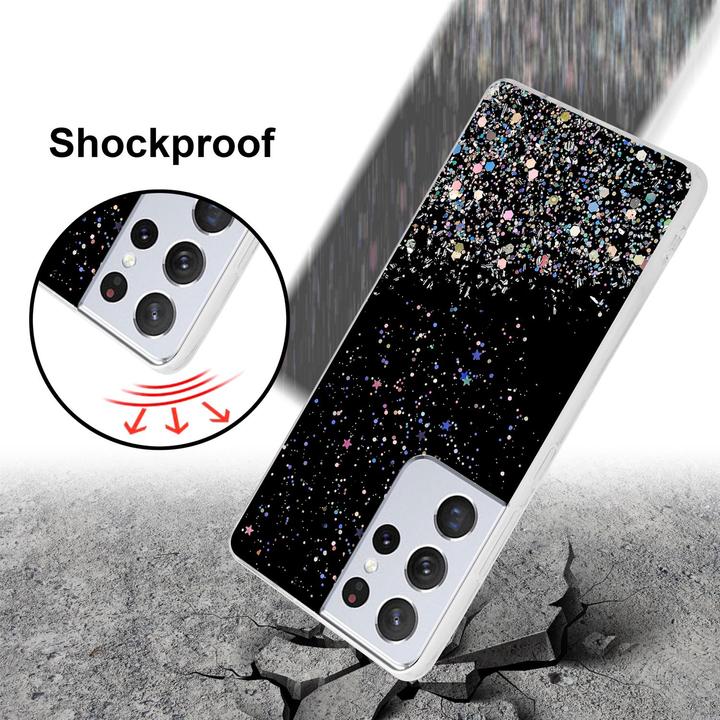 Actual product image Cadorabo TPU cover sparkling glitter (Samsung Galaxy S21 Ultra)