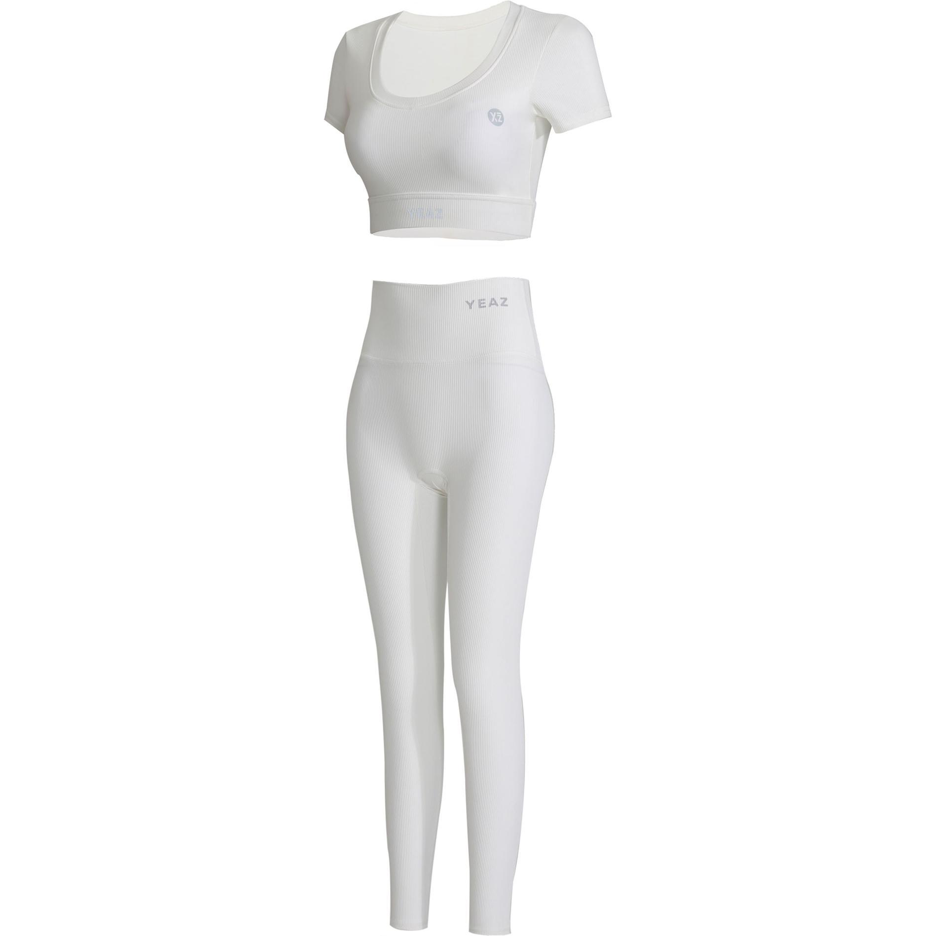 Yeaz, Damen, Tights, CLUB LEVEL SET Short Top Leggings M (White) (M), Weiss, M