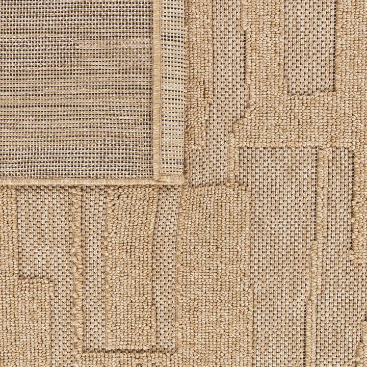 Produktbild TT Home In-& Outdoor Teppich Wetterfest Balkon Boho Abstrakter Still Hoch-Tief-Effekt (150 x 80 cm)