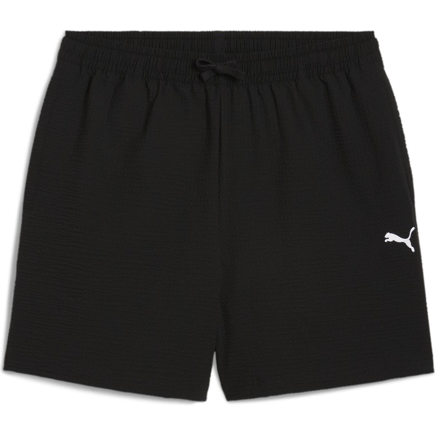 Puma, Herren, Sporthose, WARDROBE ESS Seersucker Relaxed Shorts 6" WV (L), Schwarz, L