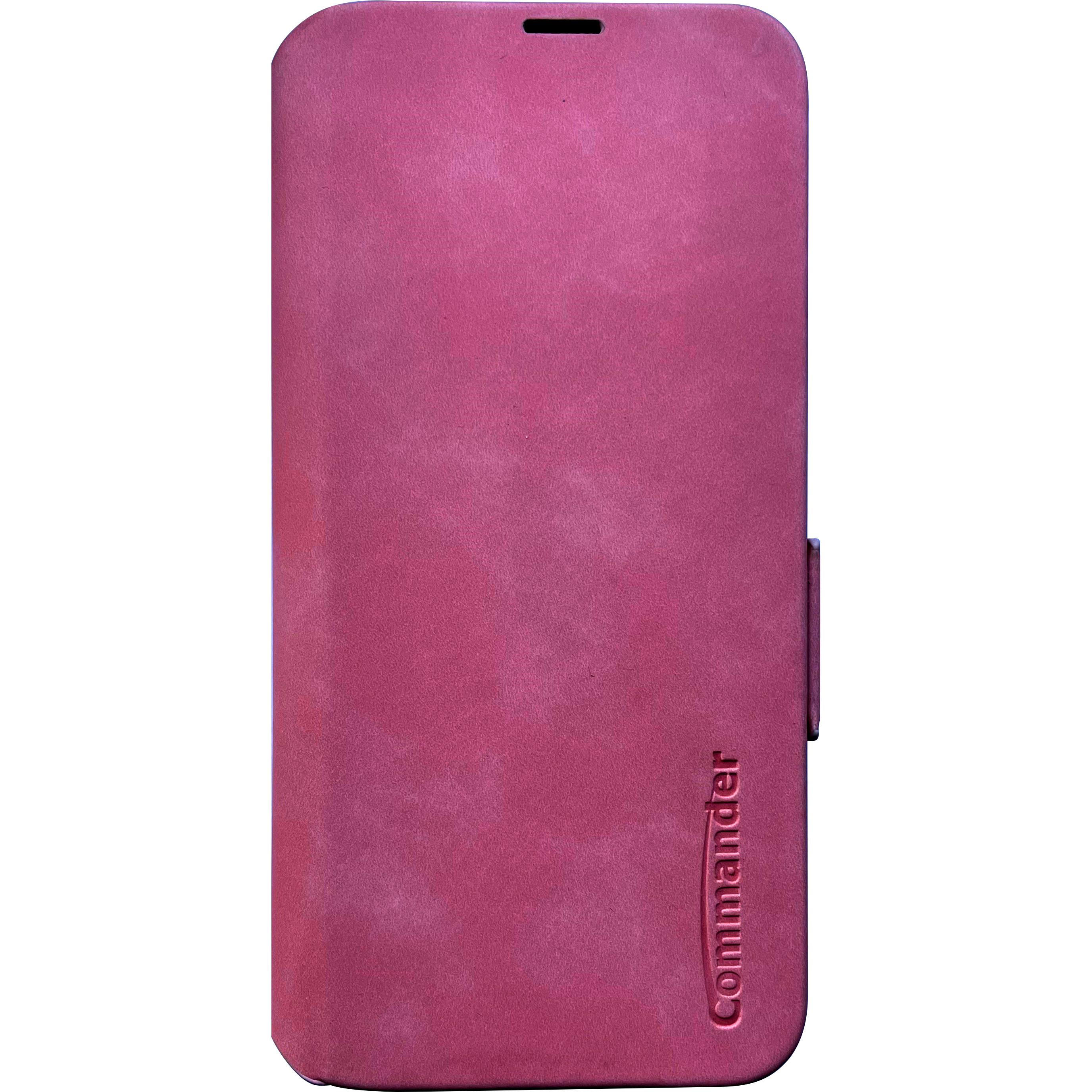 Peter Jäckel COMMANDER BOOK CASE ELITE Fuchsia Red für Apple iPhone 15 (Apple iPhone 15), Smartphone Hülle, Rot