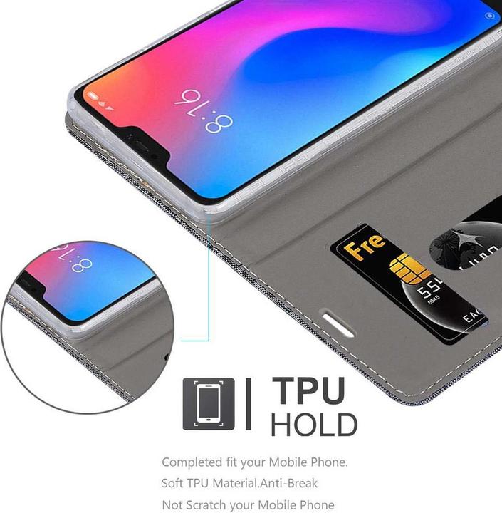 Actual product image Cadorabo Book Jeans Optics Cover (Mi A2 lite, Xiaomi Redmi 6 Pro)