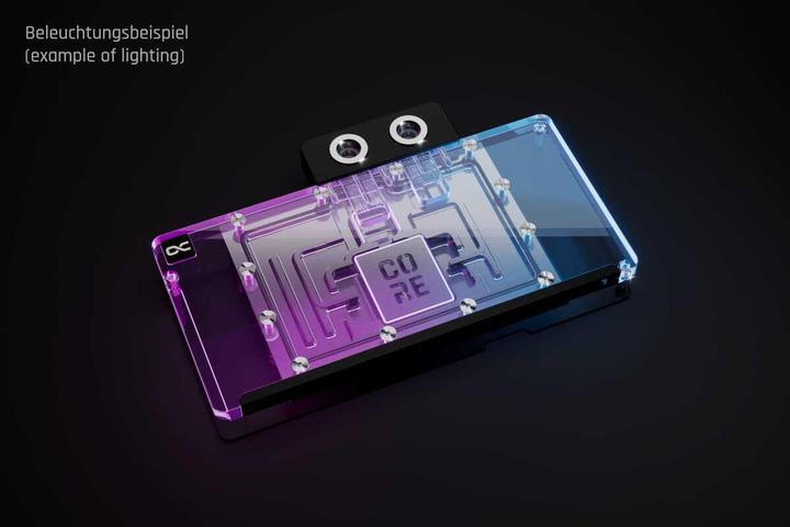 Actual product image Alphacool WAK Core RX 9070 XT Nitro+ mit Backplate