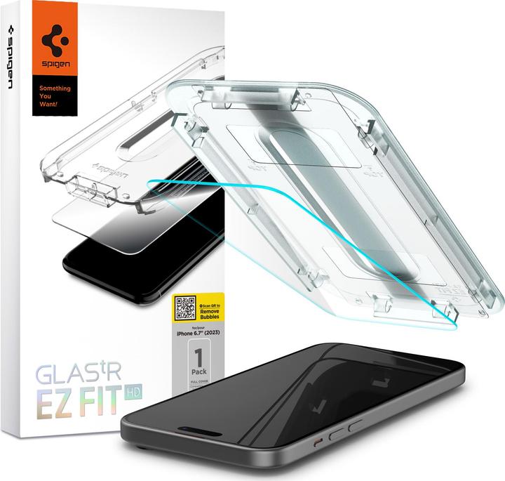 Produktbild Spigen Glas.TR iPhone 15 Plus 6.7" "EZ FIT" clear szkło hartowane AGL06887 (1 Stück, Apple iPhone 15 Plus)